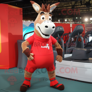 Red Donkey mascotte kostuum...