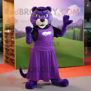 Lilla Puma maskot kostume...