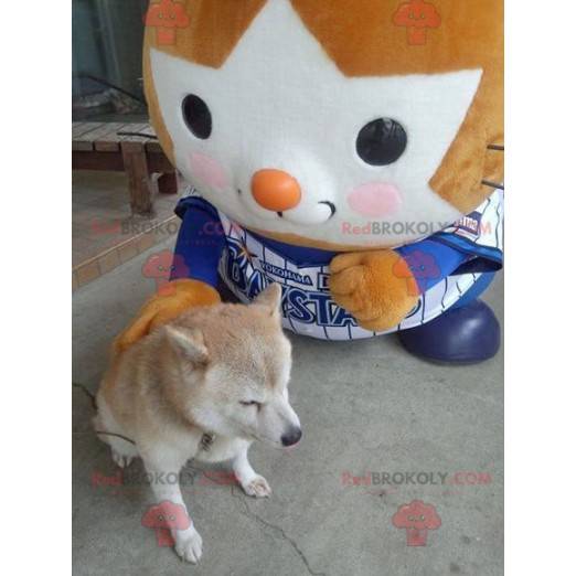 Oransje og hvit T'choupi maskot - Redbrokoly.com