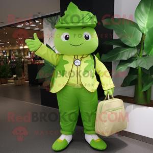 Olive Cabbage Leaf maskot...