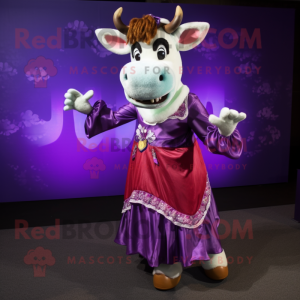 Lilla Zebu maskot kostume...