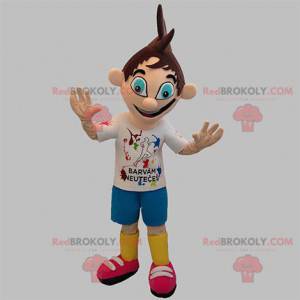 Mascote adolescente com lindos olhos azuis - Redbrokoly.com