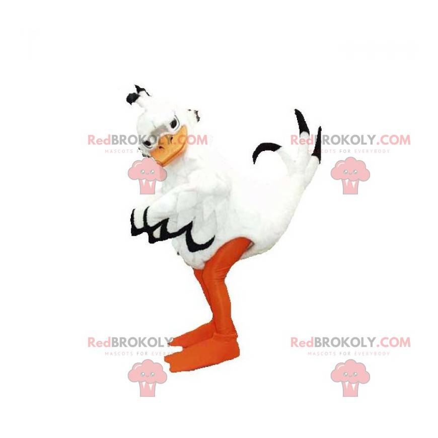 Mascotte gigante anatra bianca e nera - Redbrokoly.com Mascotte gigante anatra bianca e nera - Redbrokoly.com