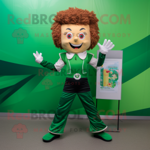 Grøn irsk danser maskot...