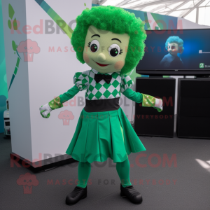 Grønn irsk danser maskot...