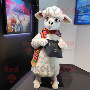 nan Sheep mascot costume character dressed with a Cover-up and Wallets