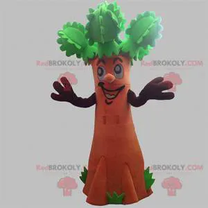 Mascot giant brown and green tree. Shrub mascot - Redbrokoly.com