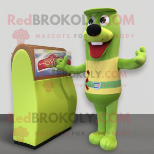 Postava maskota Lime Green...