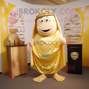 Gold Advokat maskot kostyme...