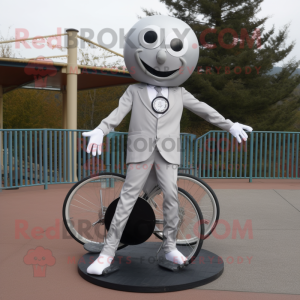 Sølv Unicyclist maskot...