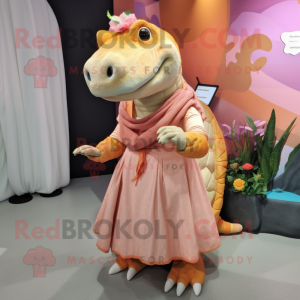 Peach Iguanodon maskot...