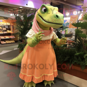 Perzik Iguanodon mascotte...