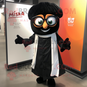 Personagem de mascote preto...