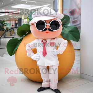 Peach Dim Sum maskot kostym...