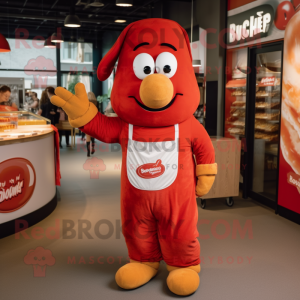 Rode Currywurst mascotte...