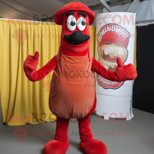Red Currywurst maskot...