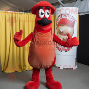 Rode Currywurst mascotte...