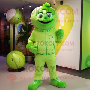 Lime Green But mascot costume character dressed with a Joggers and Clutch bags