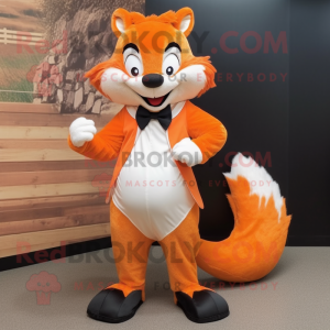 Orange Skunk maskot kostym...