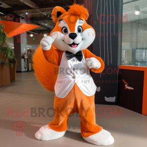 Orange Skunk maskot kostume...