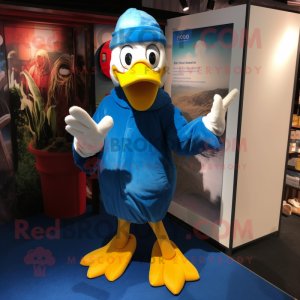 Blue Duck maskot kostume...