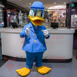 Blue Duck mascotte kostuum...