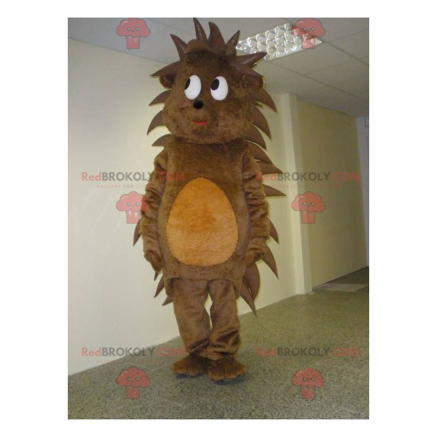 Soft and cute brown and orange hedgehog mascot - Redbrokoly.com
