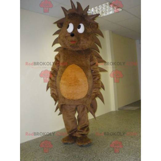 Soft and cute brown and orange hedgehog mascot - Redbrokoly.com