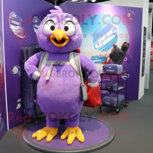 Purple Pigeon maskot drakt...