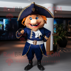 Marinblå Pirate maskot...