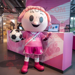 Pink Soccer Goal maskot...