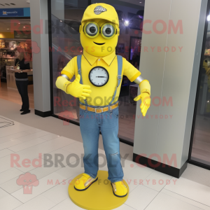 Geel Gyro mascotte kostuum...