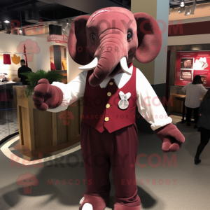 Maroon Elephant maskot...