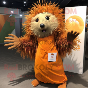 Orange Porcupine maskot...