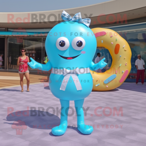 Sky Blue Donut maskot...