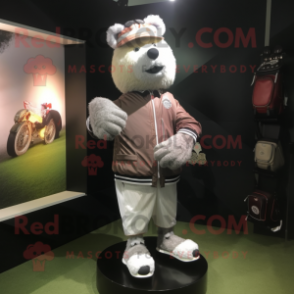 nan Golf Bag mascot costume character dressed with a Bomber Jacket and Bracelet watches