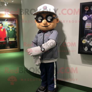 nan Golf Bag mascot costume character dressed with a Bomber Jacket and Bracelet watches