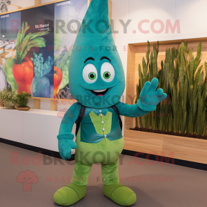 Teal Asparagus mascotte...