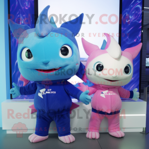 Navy Axolotls mascot costume character dressed with a Sweater and Watches