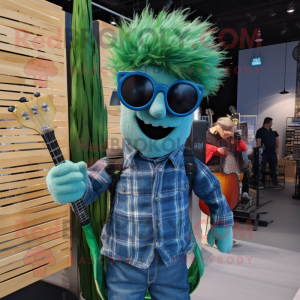 Groene doedelzak mascotte...