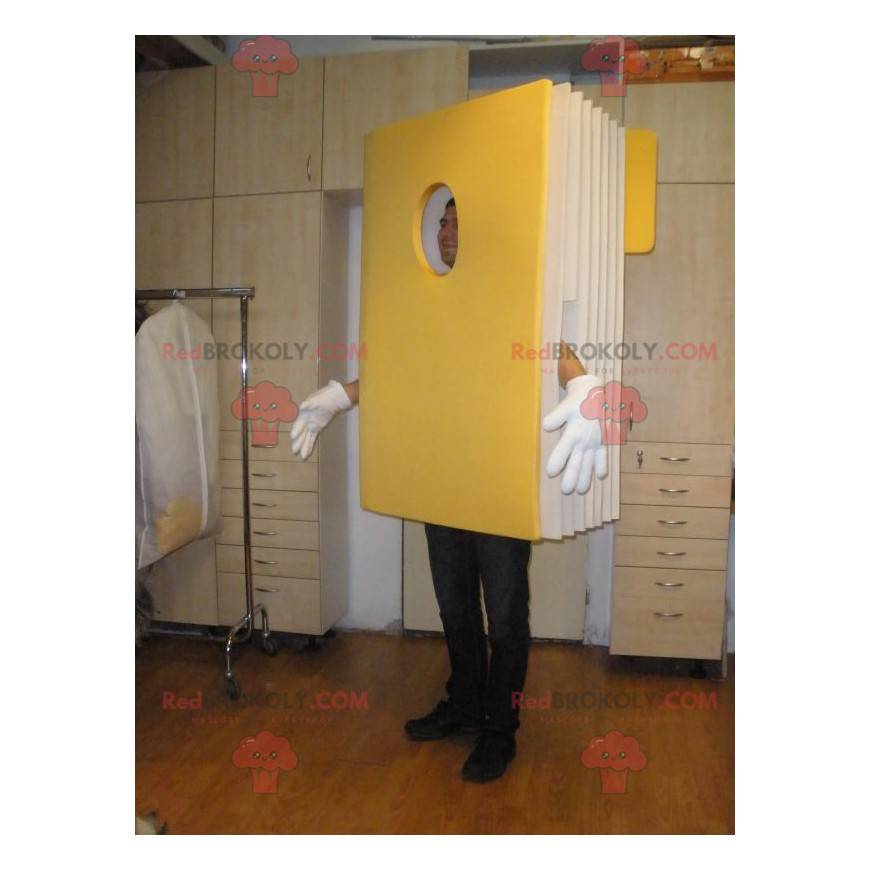 Yellow and white book binder mascot - Redbrokoly.com