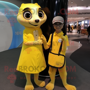 Citrongul Meerkat maskot...