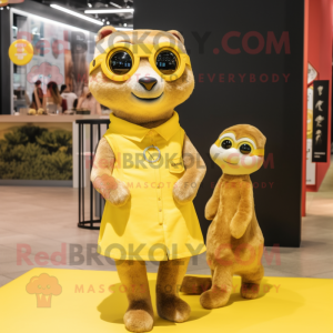 Citrongul Meerkat maskot...