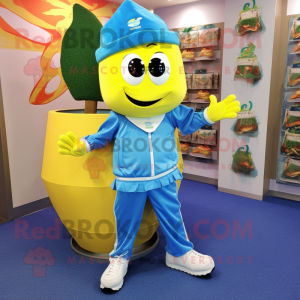 Sky Blue Pot Of Gold maskot...