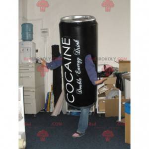 Mascot giant black can. Drink mascot - Redbrokoly.com