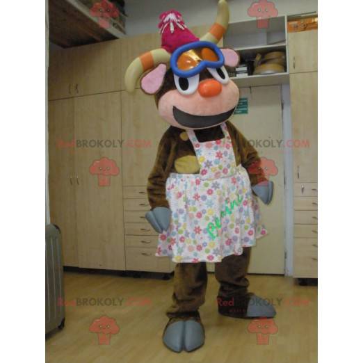 Berg Tier Ziege Maskottchen mit einer Kappe - Redbrokoly.com