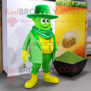 Postava maskota Lime Green...