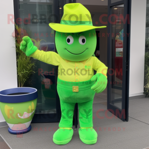 Postava maskota Lime Green...