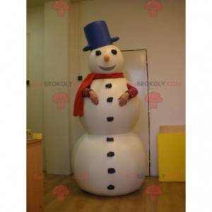 Giant white snowman mascot - Redbrokoly.com