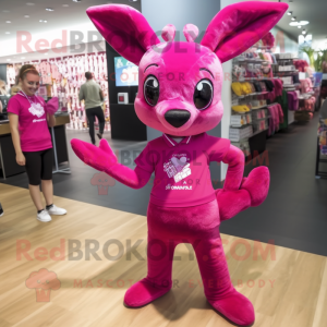 Magenta rådjur maskot...